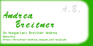 andrea breitner business card